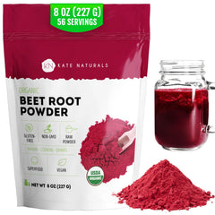 Kate Naturals Organic Beet Root Powder 8oz front label