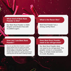 Beet root powder added to a smoothie
