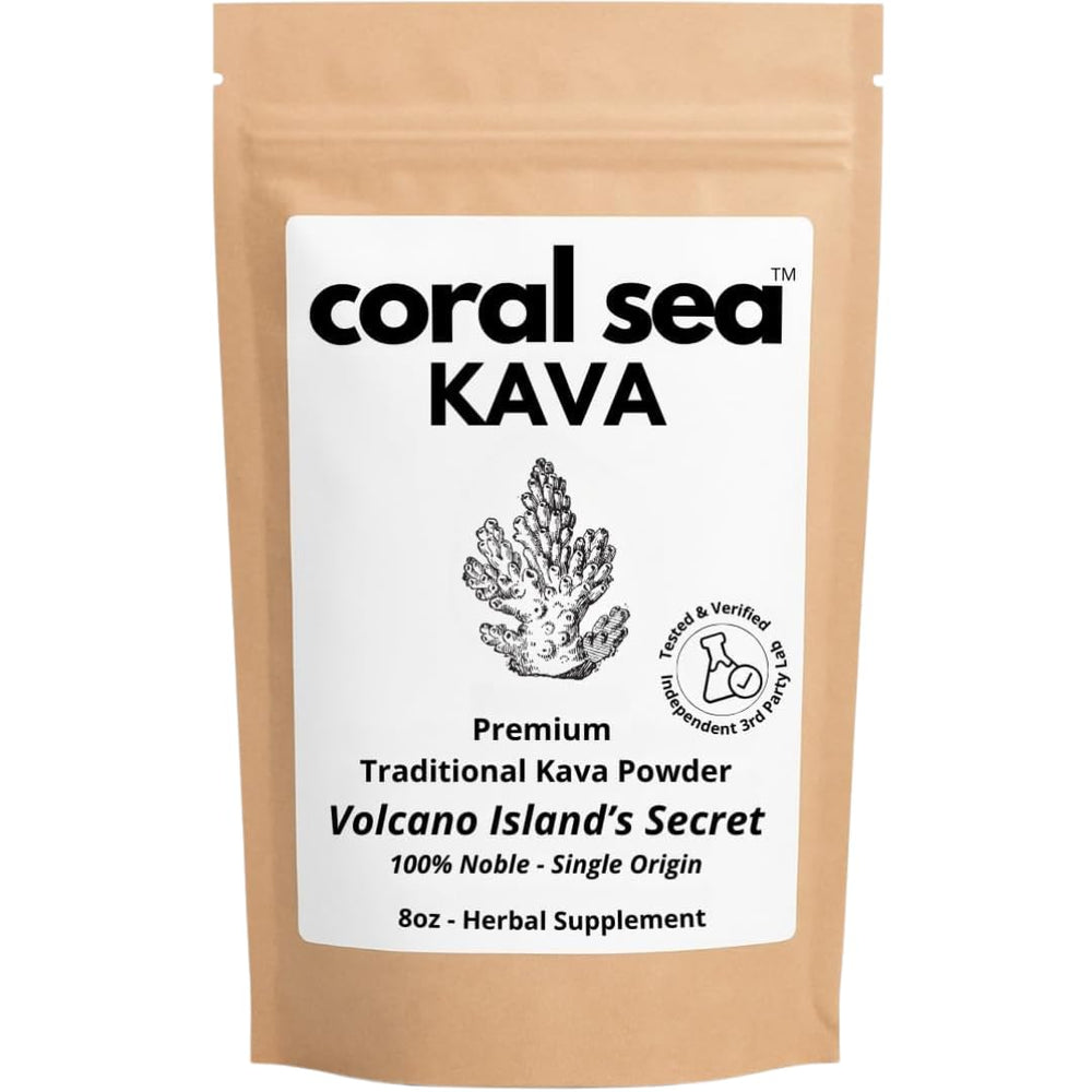 Front view of Kava Powder Noble Vanuatu 8oz