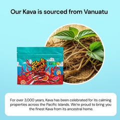 Kava Punch mocktail idea with fruit and glass