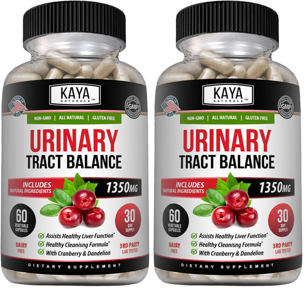 Kaya Naturals D-Mannose bottle with 60 veggie capsules – pack of 2 (front view)