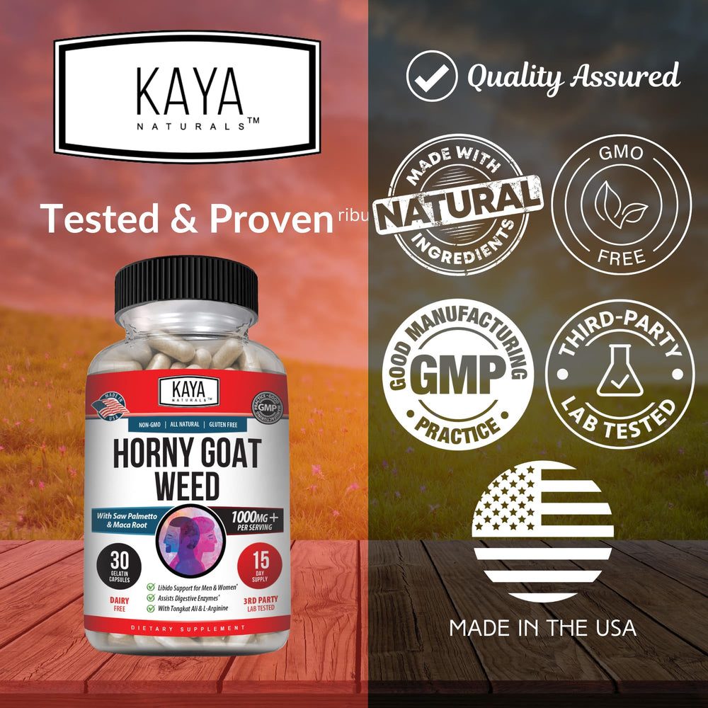 Arginine supplement included in Kaya Naturals formula