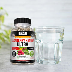 Graphic showing Kaya Naturals Raspberry Ketone fat loss