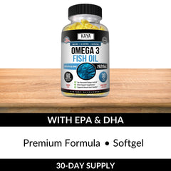 Heart brain mood and joints health icons for Kaya Naturals Omega-3