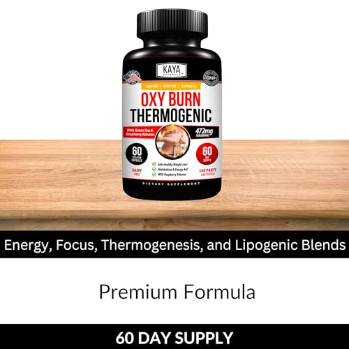 Caffeine and natural ingredients illustration for Oxy Burn