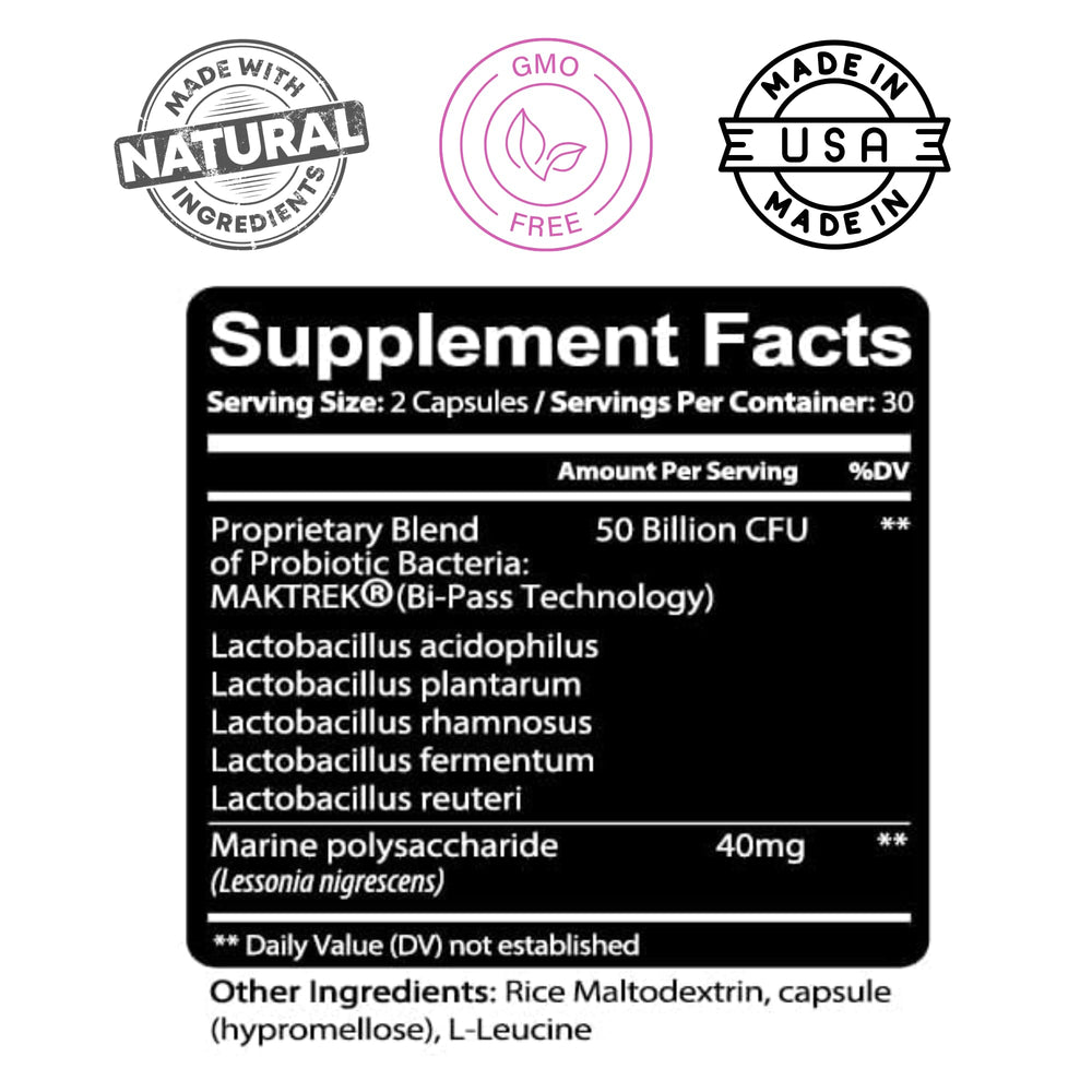Front view of Kaya Naturals probiotic packaging