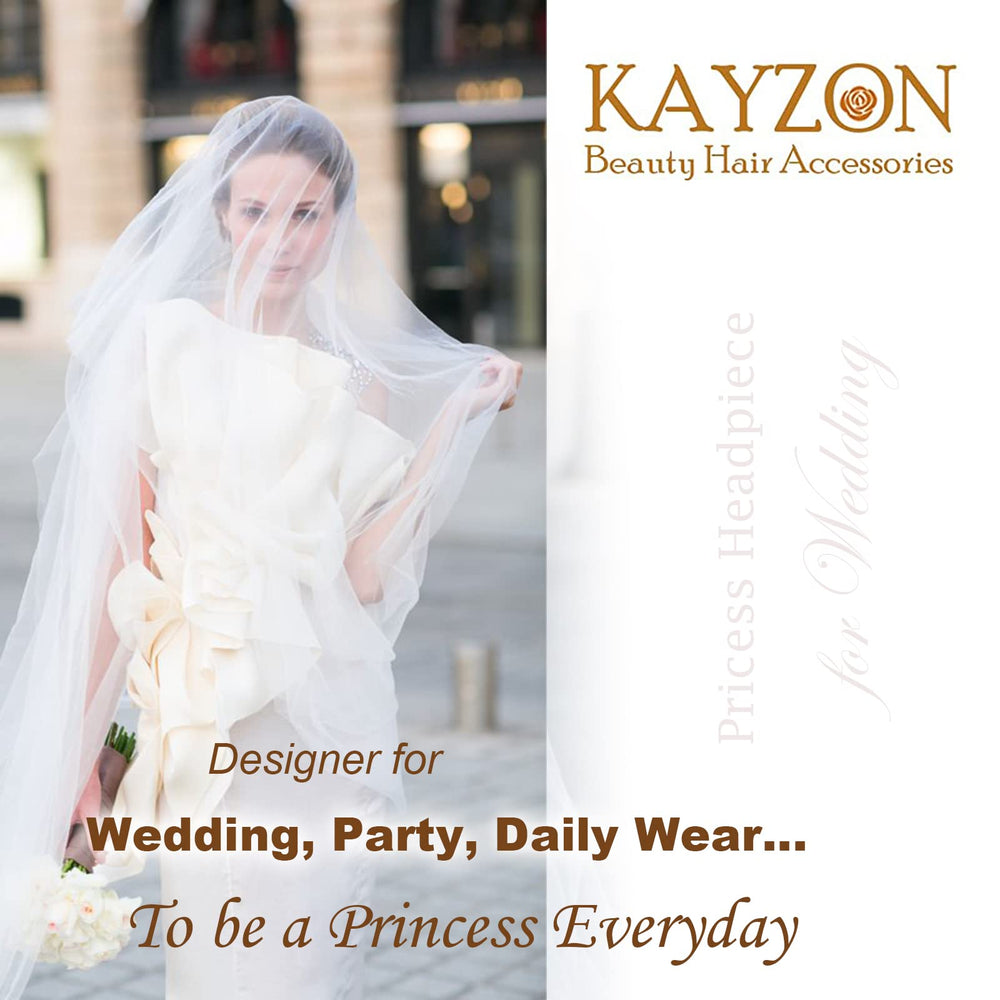 Kayzon Wedding Hair Accessory offers adjustable fit for comfort during celebrations.