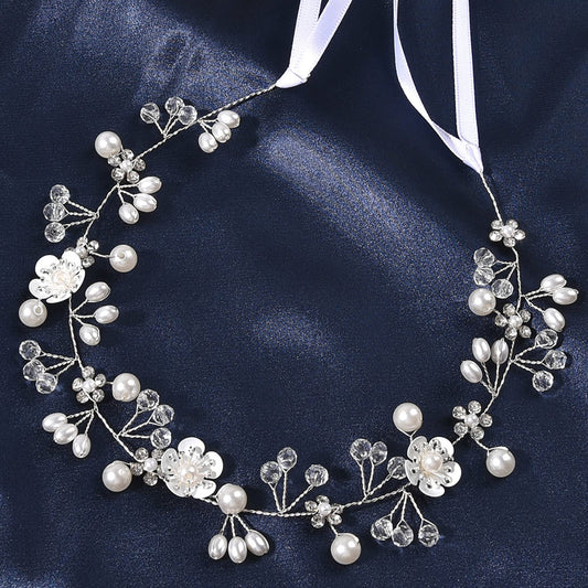 KAYZON wedding hair accessory with pearls and flowers for timeless bridal elegance