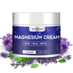 KEDISOM Magnesium Cream for Sleep bottle with lavender scent