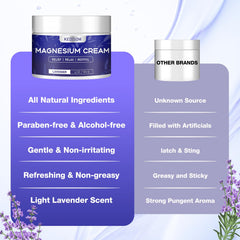 Safe for kids lavender magnesium cream label
