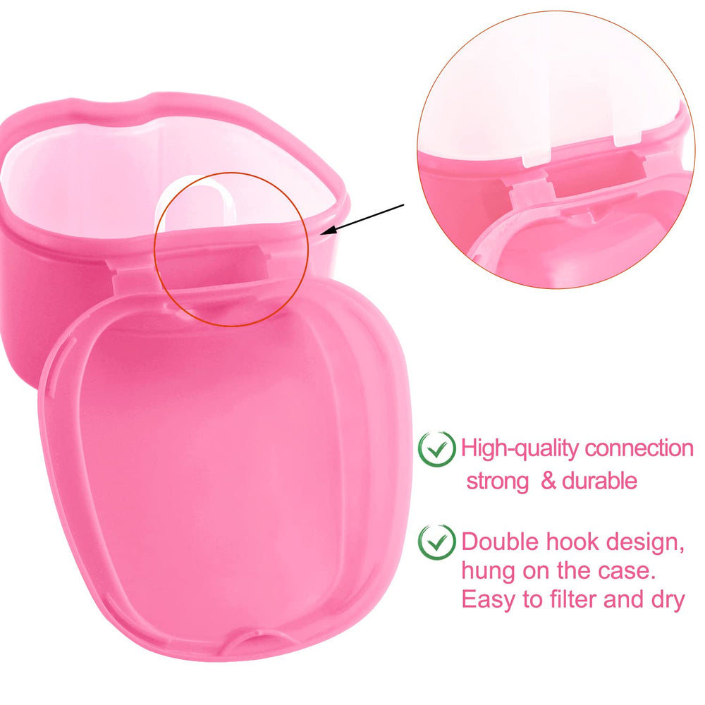 Portable denture bath cup with compact dimensions