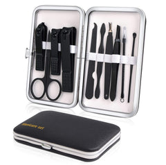 Keiby Citom manicure set with black travel case for portable nail care on the go