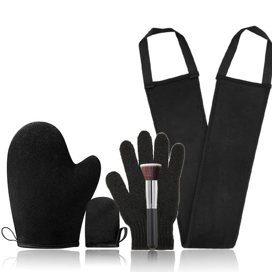 KELILO exfoliating mitt for smooth prep before self tanning