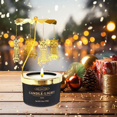Close-up of a candle made from 100% natural soybean wax