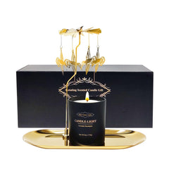 Rotatable hummingbird candle with black gift box and gold text