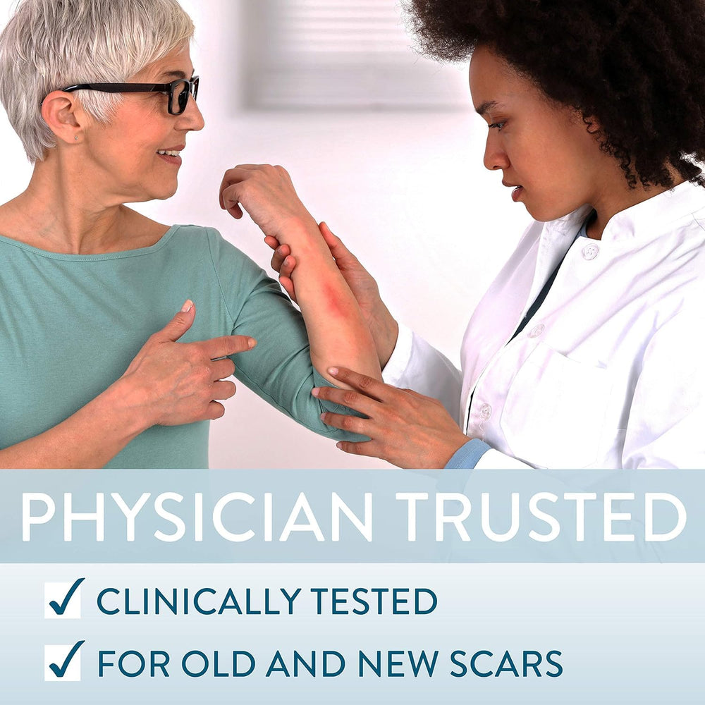 Kelo-Cote packaging highlights medical-grade silicone for scar management.