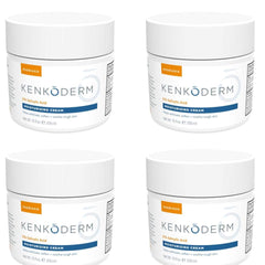 Kenkoderm psoriasis cream packaging box highlights fragrance-free, soothing formula for sensitive skin.