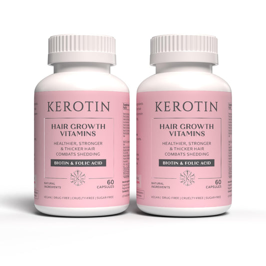 Kerotin Hair Growth Vitamins bottle with 120 pills – 2 month supply