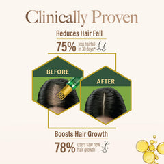 Illustration of hair growth benefits from Kesh King