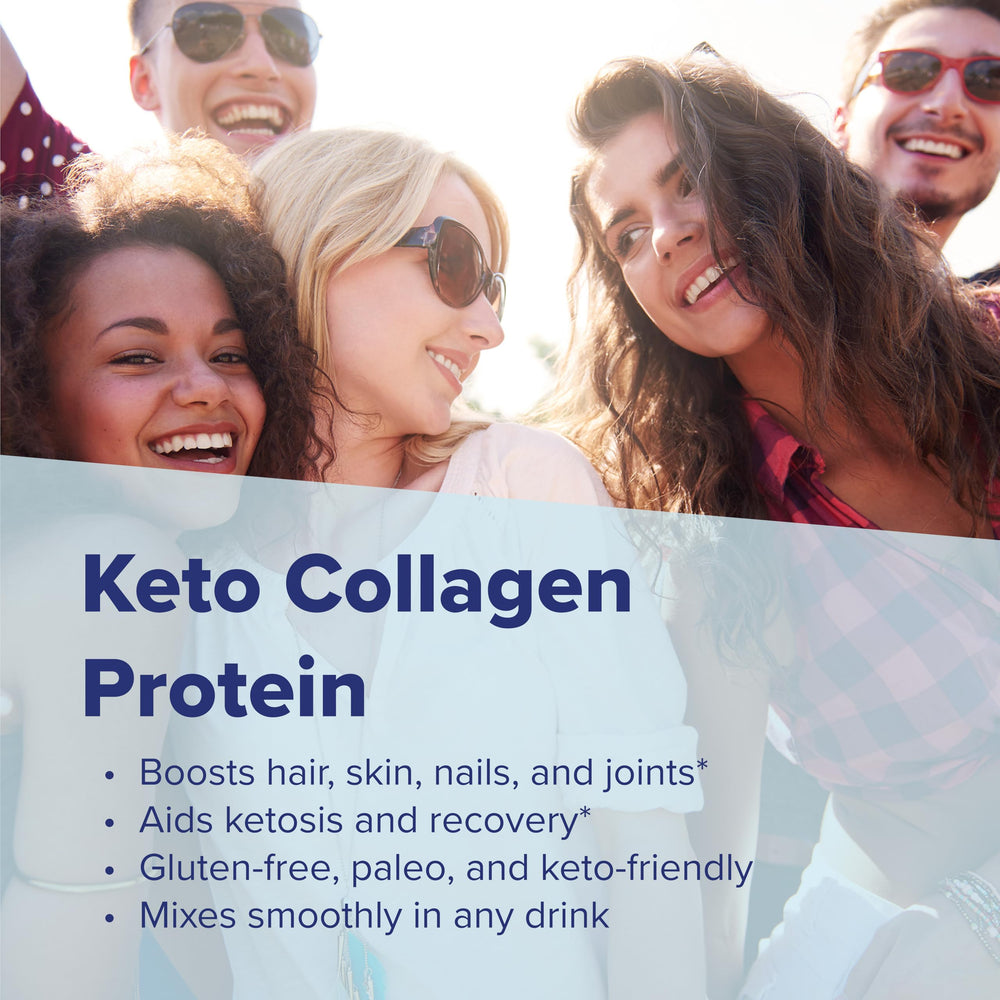 Keto Collagen Chocolate powder in a shake