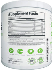 Vanilla KEYTO collagen powder packaging and nutrition label