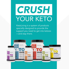 Close-up of KetoLiving Natural Collagen unflavored tub packaging