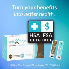 Keto-Mojo 120-count combo pack for glucose and ketone testing