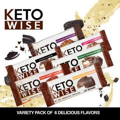 Packaging display of Keto Wise Fat Bombs Cookies N Cream
