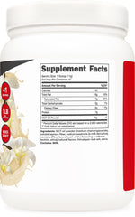 Nutrition panel for Ketologic MCT Oil Powder Hazelnut Cream