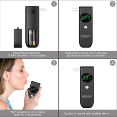 Compact battery-powered ketosis breath meter