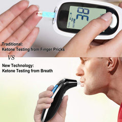 Close-up of device display showing ppm reading