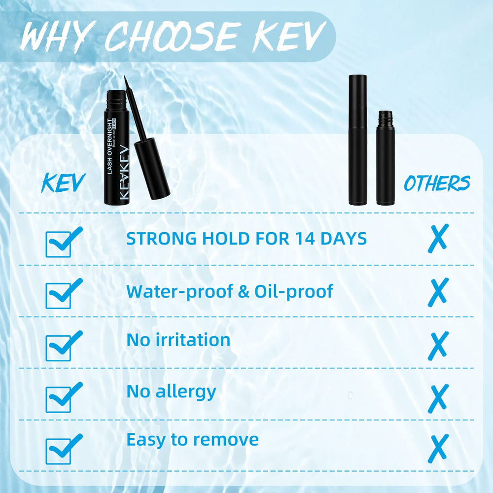 KevKev Lash Overnight Sealer packaging with product details and 5ml size