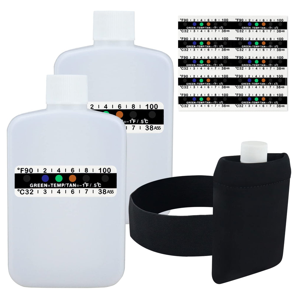 KEVTVEK 14-piece urine test kit with translucent travel bottles
