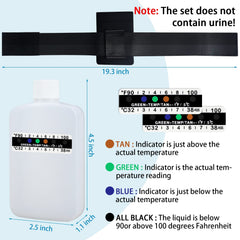 Two translucent travel bottles included in KEVTVEK urine test kit