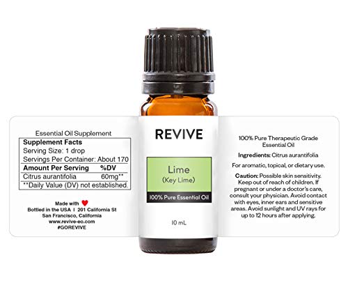 Close-up of Key Lime Essential Oil bottle