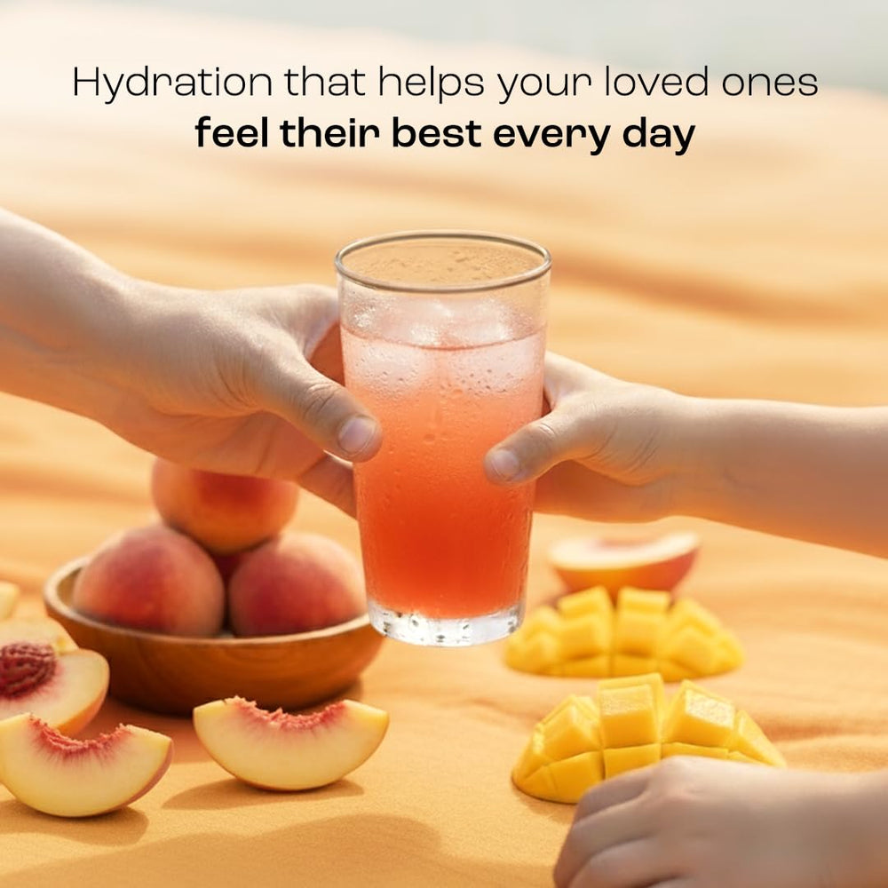 Product mixed into water showing no sugar and zero calories