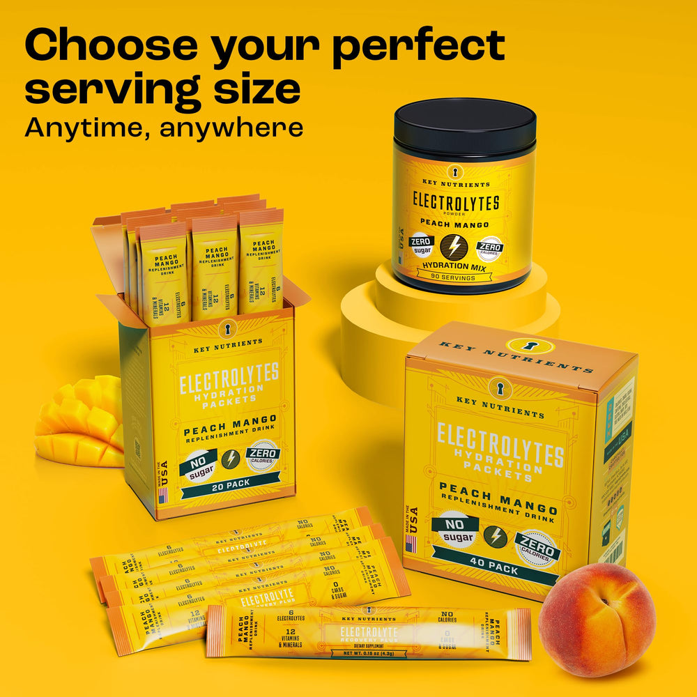 Active lifestyle hydration on the go with hydration packets