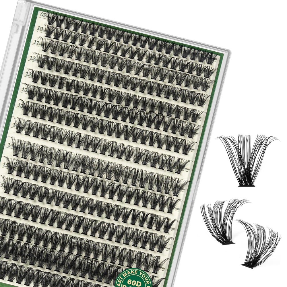 KEYYOU lash clusters 60D D curl image: lightweight comfort for all-day wear.