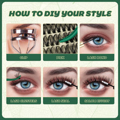 KEYYOU lash clusters reusable image: long-lasting with proper care.