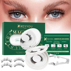 KEYYOU lash kit with precise application tool for easy placement.