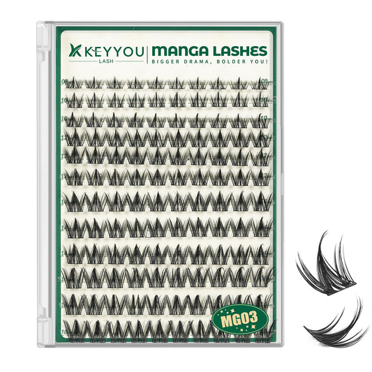 KEYYOU LASH manga clusters 8-18mm collection for customizable natural to dramatic looks