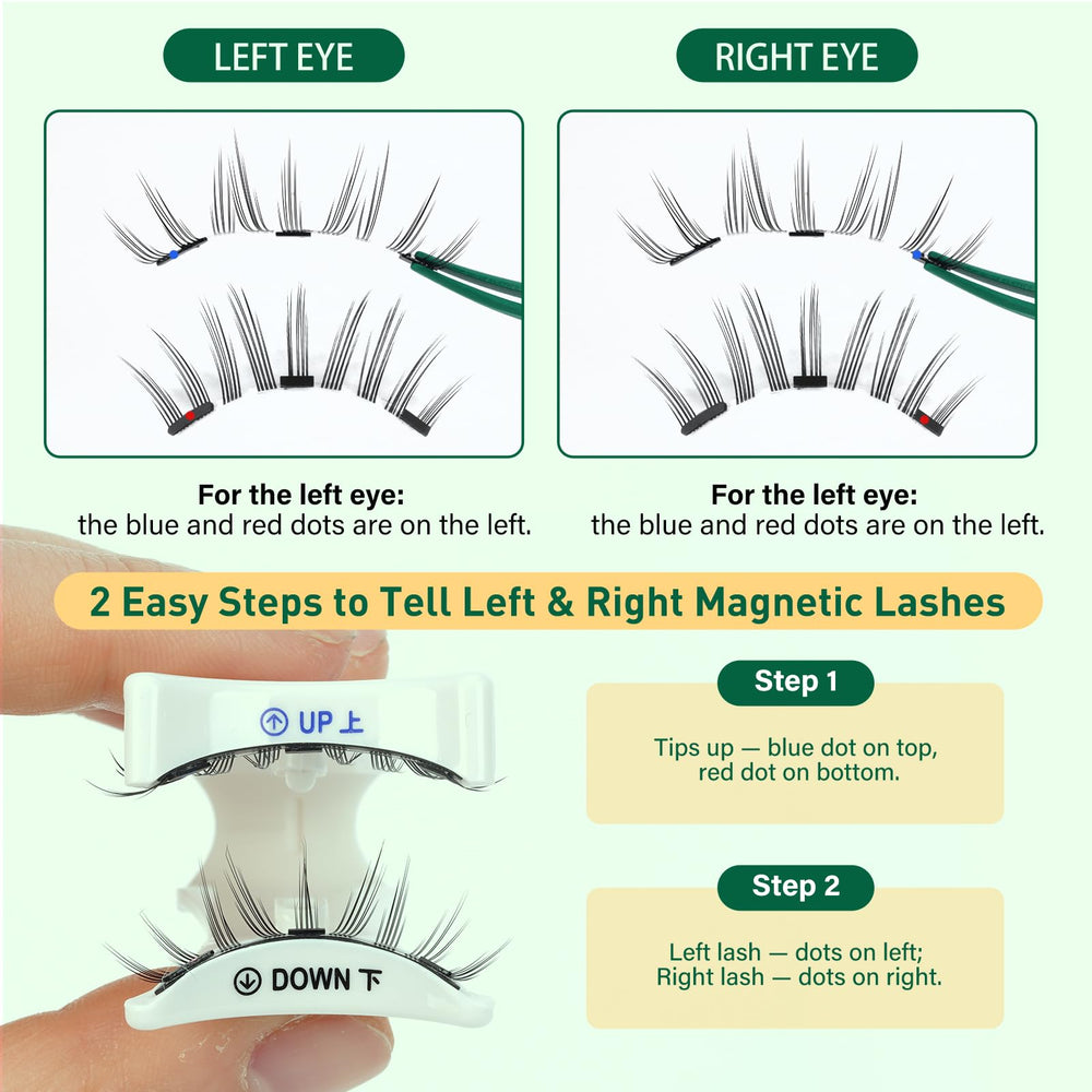 KEYYOU two pairs of identical lashes for symmetrical looks
