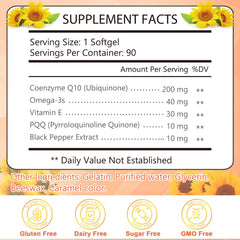 Serving with multiple softgels next to bottle
