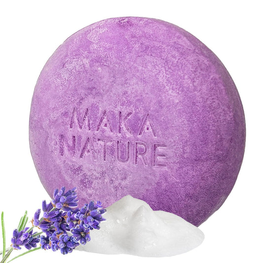 KGallery Maka Nature Lavender shampoo bar packaging—eco-friendly design for conscious shoppers.
