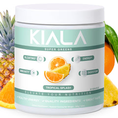 Front label of Kiala Nutrition Super Greens canister