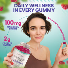 Kid-friendly vegan magnesium gummies in a bottle