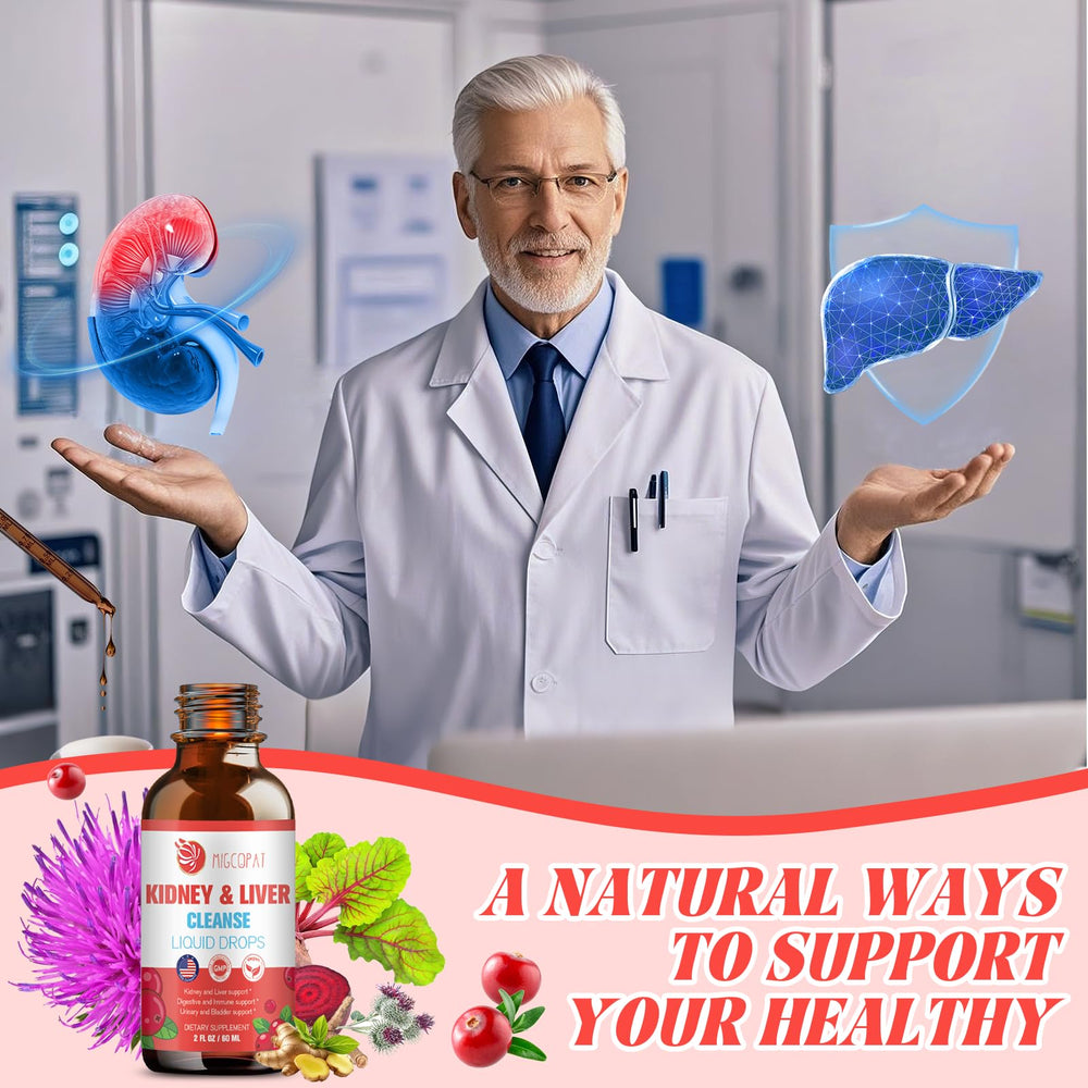 Two 60ml Migcopat detox & repair drops bottles in the 2-pack packaging.