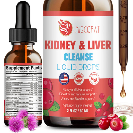 Bottle of Kidney and Liver Cleanse Detox & Repair Drops 60ml