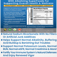 Kidney Restore packaging with label and ingredient details emphasizing natural origin.