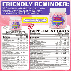 Side view of Kids Brain Gummies bottle with label